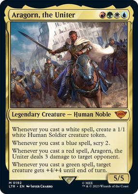 Aragorn, the Uniter card from Universes Beyond: The Lord of the Rings: Tales of Middle-earth