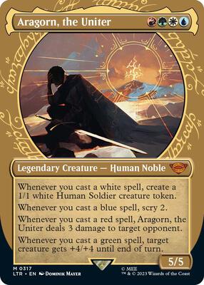 Aragorn, the Uniter (Showcase) card from Universes Beyond: The Lord of the Rings: Tales of Middle-earth