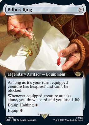 Bilbo's Ring (Extended Art) card from Universes Beyond: The Lord of the Rings: Tales of Middle-earth
