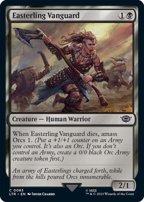 Easterling Vanguard card from Universes Beyond: The Lord of the Rings: Tales of Middle-earth