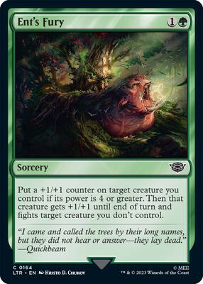 Ent's Fury card from Universes Beyond: The Lord of the Rings: Tales of Middle-earth