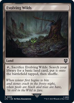 Evolving Wilds card from Commander: The Lord of the Rings: Tales of Middle-earth