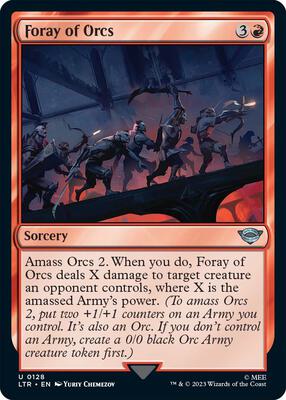 Foray of Orcs card from Universes Beyond: The Lord of the Rings: Tales of Middle-earth