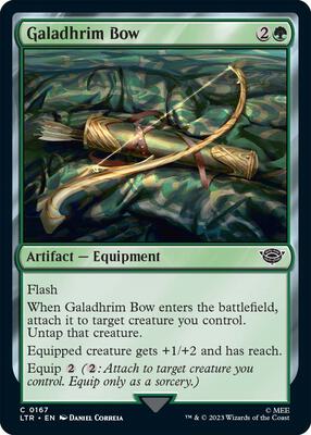 Galadhrim Bow card from Universes Beyond: The Lord of the Rings: Tales of Middle-earth