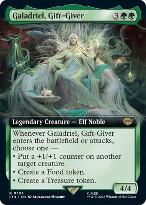 Galadriel, Gift-Giver (Extended Art) card from Universes Beyond: The Lord of the Rings: Tales of Middle-earth