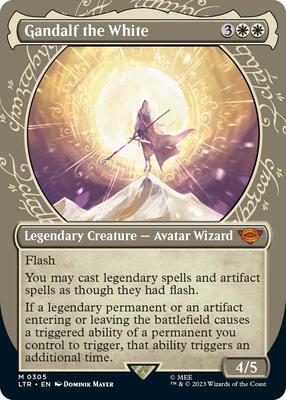 Gandalf the White (Showcase) card from Universes Beyond: The Lord of the Rings: Tales of Middle-earth