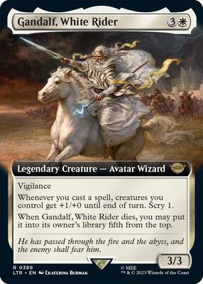 Gandalf, White Rider (Extended Art) card from Universes Beyond: The Lord of the Rings: Tales of Middle-earth