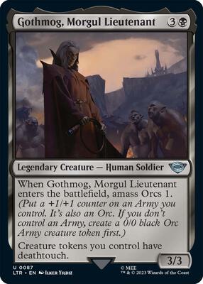 Gothmog, Morgul Lieutenant card from Universes Beyond: The Lord of the Rings: Tales of Middle-earth