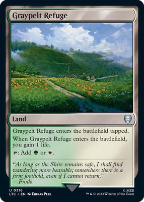 Graypelt Refuge card from Commander: The Lord of the Rings: Tales of Middle-earth