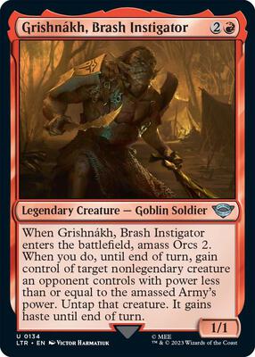 Grishnakh, Brash Instigator card from Universes Beyond: The Lord of the Rings: Tales of Middle-earth