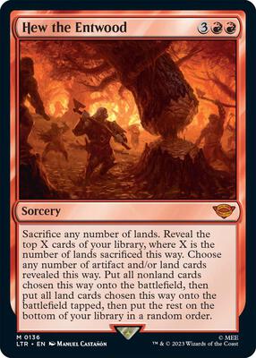 Hew the Entwood card from Universes Beyond: The Lord of the Rings: Tales of Middle-earth