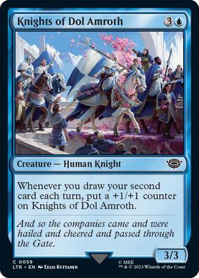 Knights of Dol Amroth card from Universes Beyond: The Lord of the Rings: Tales of Middle-earth
