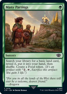 Many Partings card from Universes Beyond: The Lord of the Rings: Tales of Middle-earth