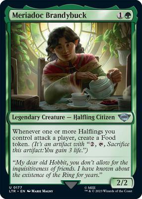 Meriadoc Brandybuck card from Universes Beyond: The Lord of the Rings: Tales of Middle-earth