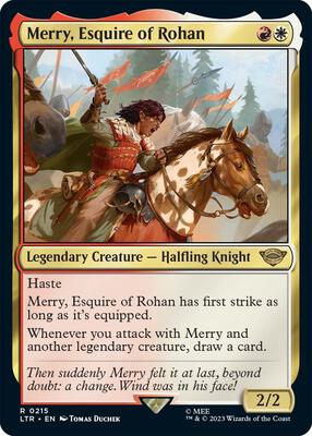 Merry, Esquire of Rohan card from Universes Beyond: The Lord of the Rings: Tales of Middle-earth