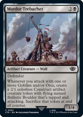 Mordor Trebuchet card from Universes Beyond: The Lord of the Rings: Tales of Middle-earth