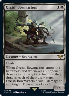 Orcish Bowmasters card from Universes Beyond: The Lord of the Rings: Tales of Middle-earth
