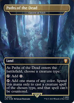 Paths of the Dead - Cavern of Souls (Borderless) (Surge Foil) card from Commander: The Lord of the Rings: Tales of Middle-earth