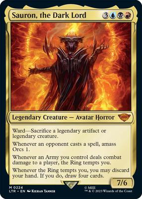Sauron, the Dark Lord card from Universes Beyond: The Lord of the Rings: Tales of Middle-earth