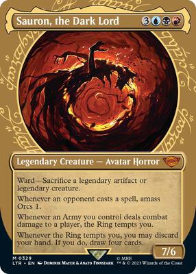 Sauron, the Dark Lord (Showcase) card from Universes Beyond: The Lord of the Rings: Tales of Middle-earth