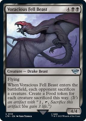 Voracious Fell Beast card from Universes Beyond: The Lord of the Rings: Tales of Middle-earth