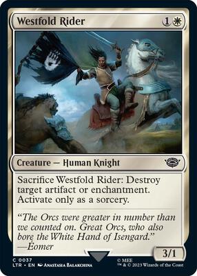 Westfold Rider card from Universes Beyond: The Lord of the Rings: Tales of Middle-earth