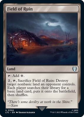 Field of Ruin card from Commander: The Lord of the Rings: Tales of Middle-earth