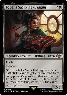 Lobelia Sackville-Baggins card from Universes Beyond: The Lord of the Rings: Tales of Middle-earth