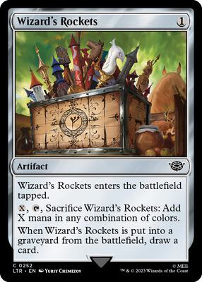 Wizard's Rockets card from Universes Beyond: The Lord of the Rings: Tales of Middle-earth