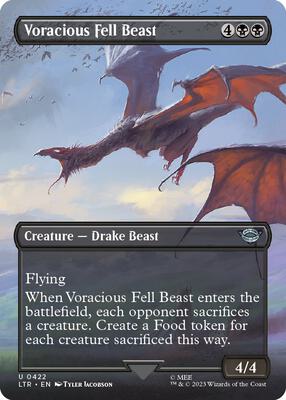 Voracious Fell Beast (Borderless) card from Universes Beyond: The Lord of the Rings: Tales of Middle-earth