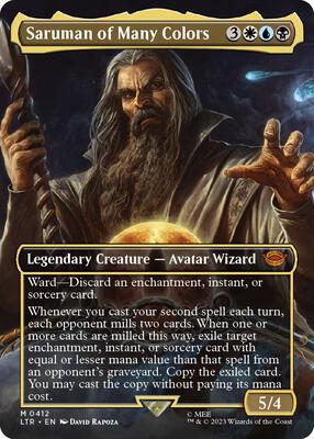 Saruman of Many Colors (Borderless) card from Universes Beyond: The Lord of the Rings: Tales of Middle-earth