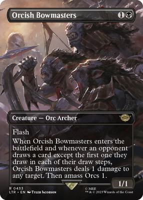 Orcish Bowmasters (Borderless) card from Universes Beyond: The Lord of the Rings: Tales of Middle-earth