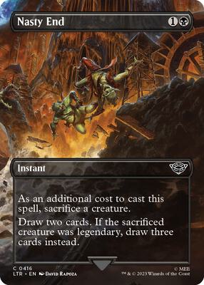 Nasty End (Borderless) card from Universes Beyond: The Lord of the Rings: Tales of Middle-earth