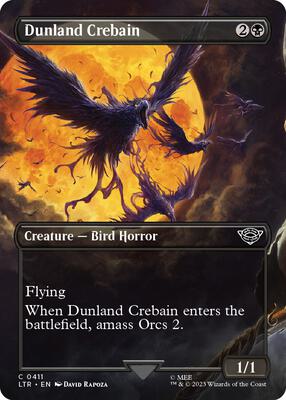 Dunland Crebain (Borderless) card from Universes Beyond: The Lord of the Rings: Tales of Middle-earth