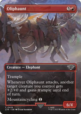 Oliphaunt (Borderless) card from Universes Beyond: The Lord of the Rings: Tales of Middle-earth