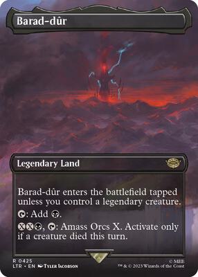 Barad-dur (0425) (Borderless) card from Universes Beyond: The Lord of the Rings: Tales of Middle-earth