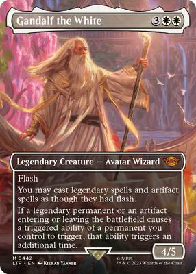 Gandalf the White (Borderless) card from Universes Beyond: The Lord of the Rings: Tales of Middle-earth