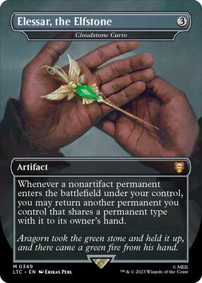 Elessar, the Elfstone - Cloudstone Curio (Borderless) card from Commander: The Lord of the Rings: Tales of Middle-earth