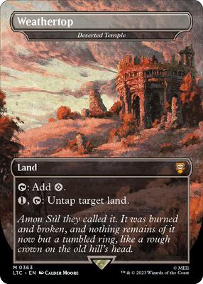 Weathertop - Deserted Temple (Borderless) card from Commander: The Lord of the Rings: Tales of Middle-earth