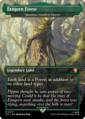 Fangorn Forest - Yavimaya, Cradle of Growth (Borderless) card from Commander: The Lord of the Rings: Tales of Middle-earth