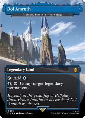 Dol Amroth - Minamo, School at Water's Edge (Borderless) card from Commander: The Lord of the Rings: Tales of Middle-earth