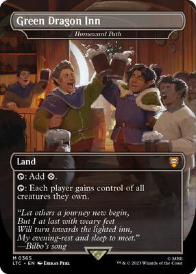 Green Dragon Inn - Homeward Path (Borderless) card from Commander: The Lord of the Rings: Tales of Middle-earth