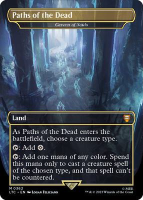 Paths of the Dead - Cavern of Souls (Borderless) card from Commander: The Lord of the Rings: Tales of Middle-earth