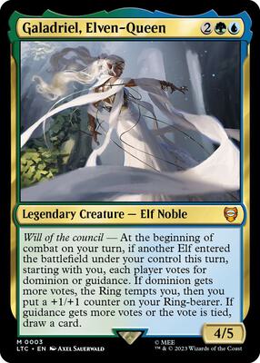 Galadriel, Elven-Queen card from Commander: The Lord of the Rings: Tales of Middle-earth
