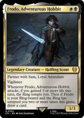 Frodo, Adventurous Hobbit card from Commander: The Lord of the Rings: Tales of Middle-earth