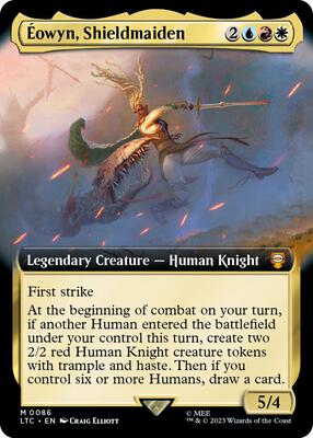 Eowyn, Shieldmaiden (Extended Art) card from Commander: The Lord of the Rings: Tales of Middle-earth