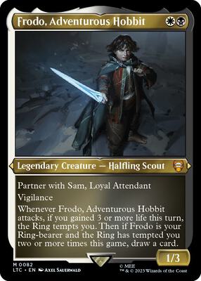 Frodo, Adventurous Hobbit (Display Commander) - Thick Stock card from Commander: The Lord of the Rings: Tales of Middle-earth
