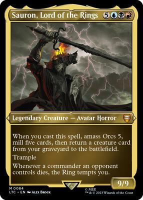 Sauron, Lord of the Rings (Display Commander) - Thick Stock card from Commander: The Lord of the Rings: Tales of Middle-earth