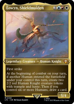 Eowyn, Shieldmaiden (Display Commander) - Thick Stock card from Commander: The Lord of the Rings: Tales of Middle-earth