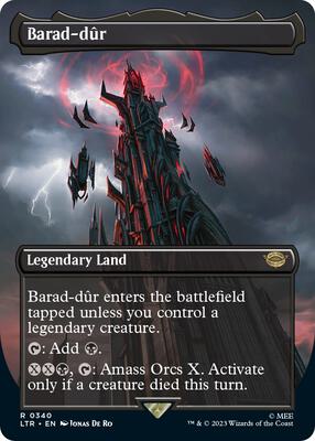 Barad-dur (0340) (Borderless) card from Universes Beyond: The Lord of the Rings: Tales of Middle-earth